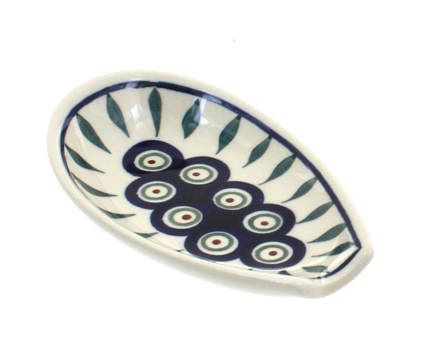 Blue Rose Polish Pottery Stars & Stripes Small  Spoon Rest