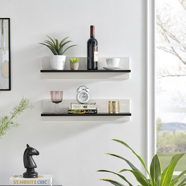 Repose Display Photo Ledge Shelf Set of 2