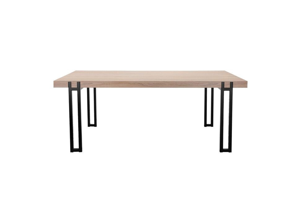 Kent 6-Seating Dining Table with Black Metal Legs