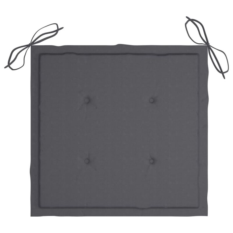 vidaXL Garden Chair Cushions 6 pcs Anthracite 15.7"x15.7"x1.6" Fabric