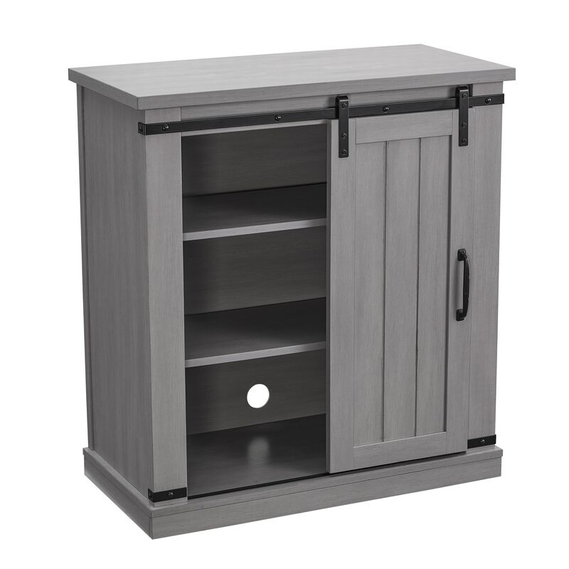 FESTIVO 32" Compact TV Stand for 40" TVs w/ Barn Door Design