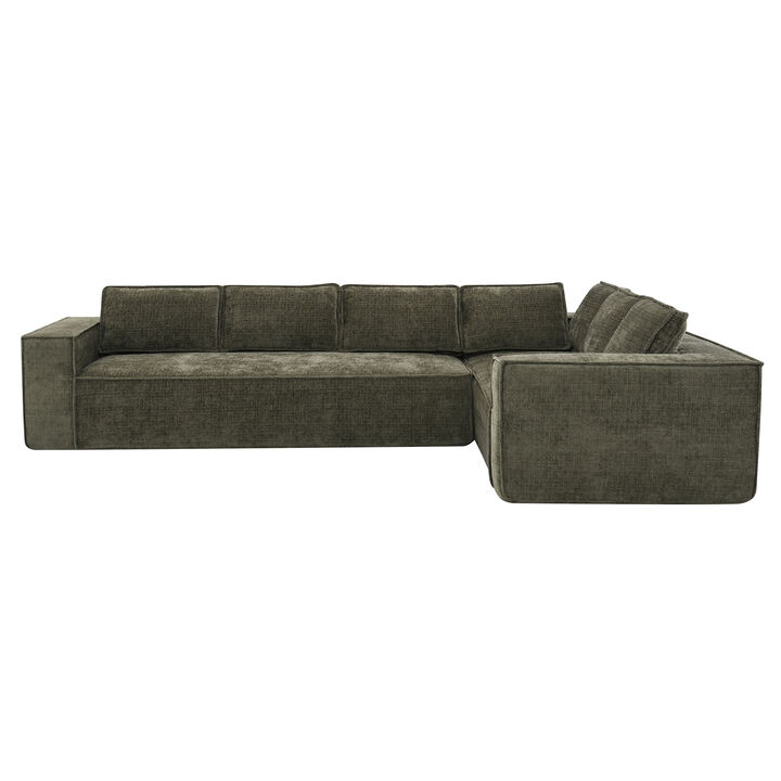 Merax Modern L-Shaped Cloud Sofa Set for Living Room