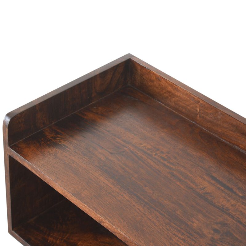 Walnut Nordic Solid Wood  Storage Bench