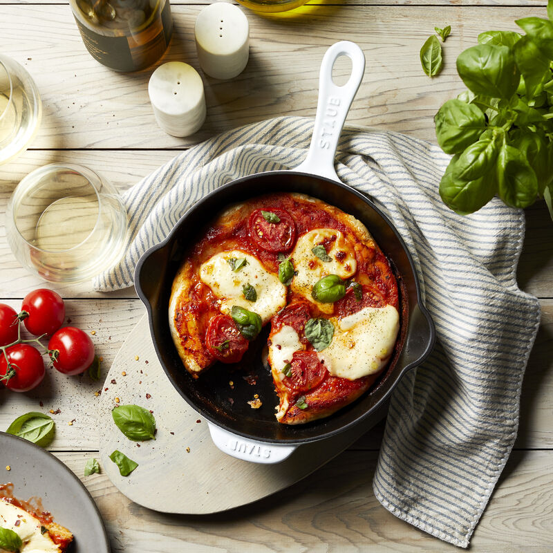 STAUB Cast Iron 8.5-inch Traditional Deep Skillet - Black