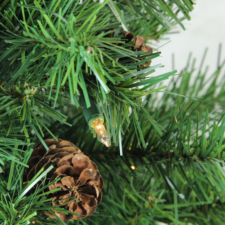 3' Pre-Lit Full Dakota Pine Artificial Christmas Tree - Clear Lights