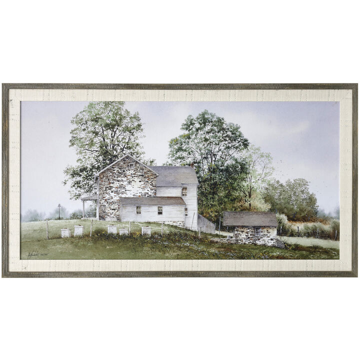 Bee Boxes Framed Print