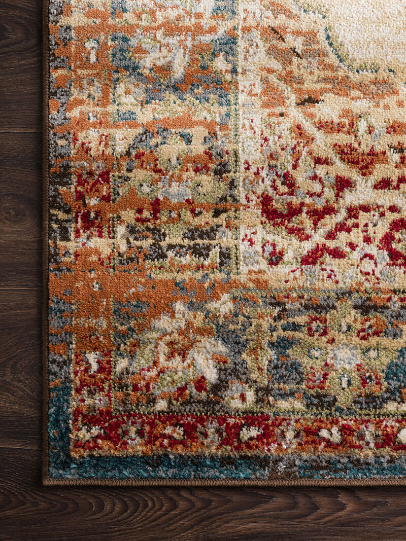 Isadora ISA04 Antique Ivory/Sunset 6' x 9' Rug by Loloi II