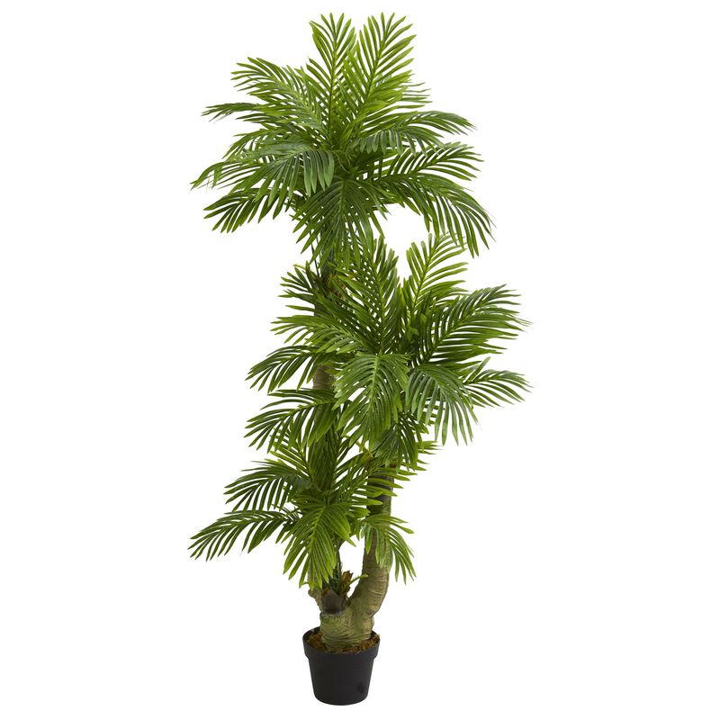 Hivvago 5 Feet Triple Phoenix Palm Artificial Tree