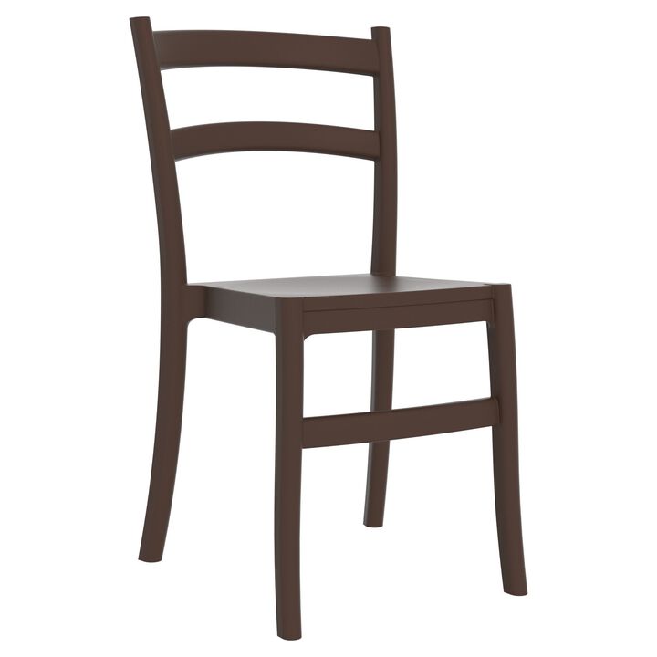 33.5" Green Solid Patio Dining Armless Chair