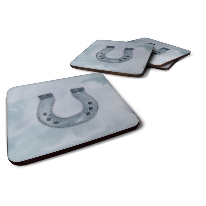 Caroline's Treasures Horseshoe Watercolor Decorative coasters, 3.5, Multicolor