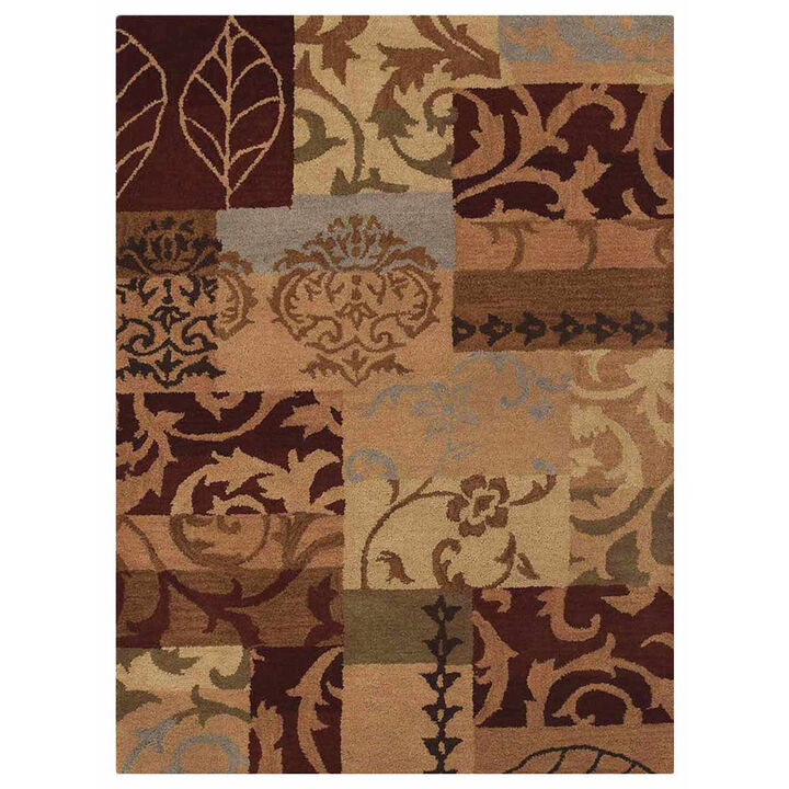 RUGSOTIC CARPETS HAND TUFTED WOOL ECO-FRIENDLY AREA RUGS  - 3'x5', Rectangle Shape, Multicolor, Floral Modern Design, High Pile Thick Handmade Area Rugs for Living Room, Bed Room (K00505)