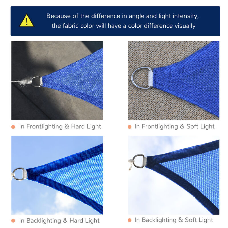 Sun Shade Sail Triangle Rectangle Square Outdoor Patio Canopy UV Top Shelter