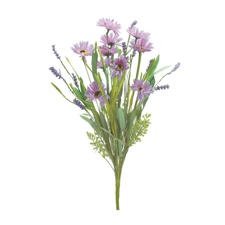 Mixed Daisy Artificial Flower Bush for Bright Home Décor and Floral Arrangements (Set of 6)