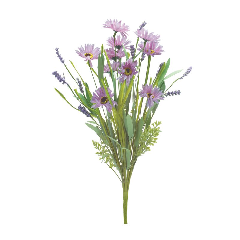 Mixed Daisy Artificial Flower Bush for Bright Home Décor and Floral Arrangements (Set of 6)