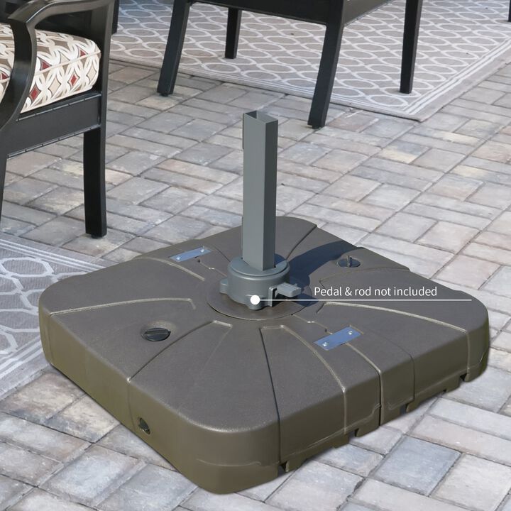 Coffee Umbrella Support: Cantilever Base with Wheels for Sand/Water