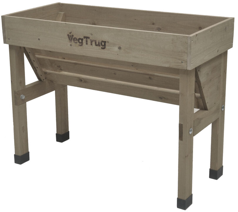 Small Wall Hugger Raised Planter VegTrug - Gray Wash (FSC 100%)