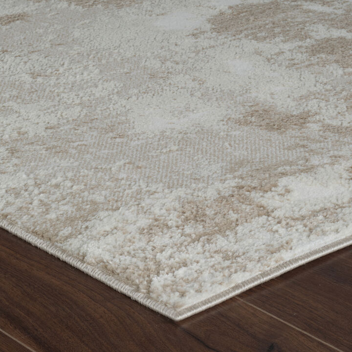 Nomad Abstract Modern Beige Cream Indoor Area Rug