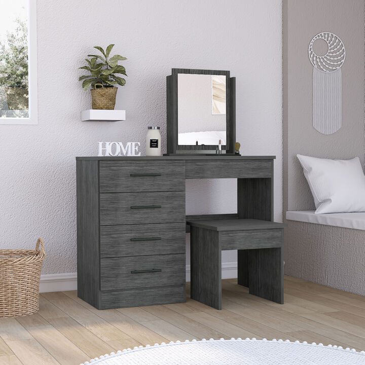 Makeup Dressing Table Roxx, Bedroom, Smoky Oak