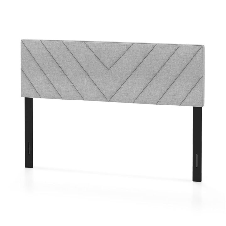 Hivvago Linen Upholstered Headboard for Full and Queen Size Bed Frames