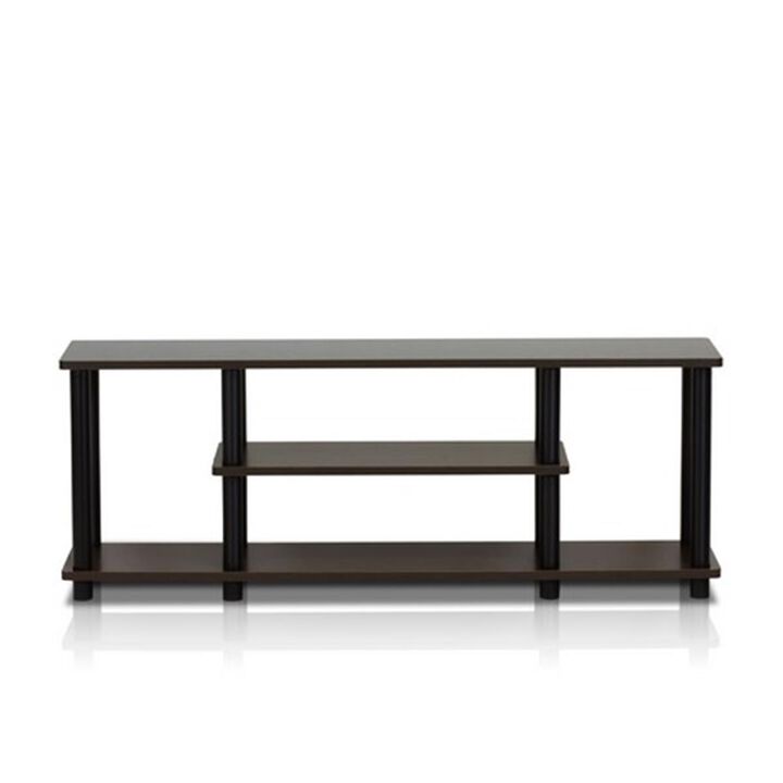 Furinno Furinno 12250R1WN/BK Turn-N-Tube No Tools 3D 3-Tier Entertainment TV Stands