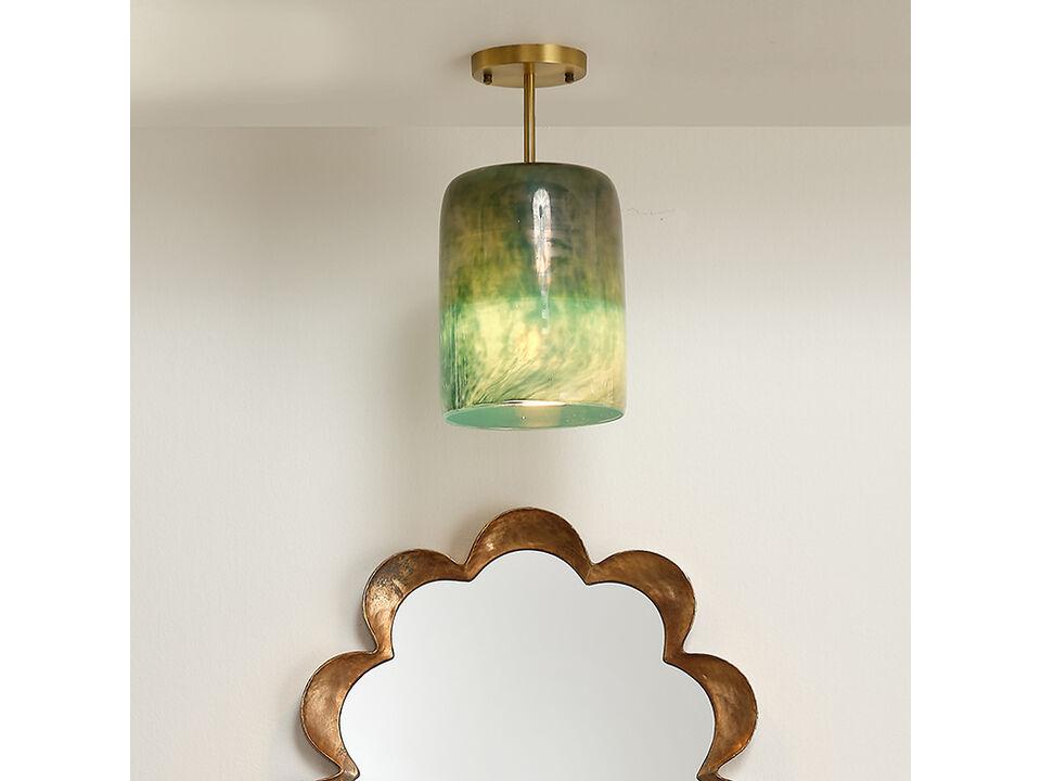 Vapor Glass Semi-Flush Mount