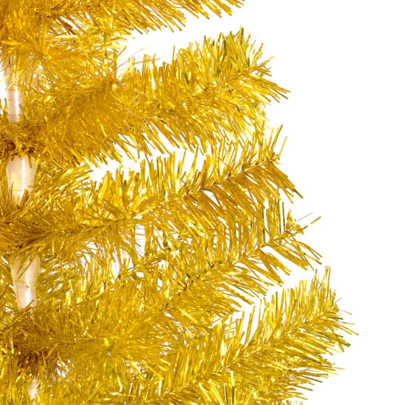 vidaXL Artificial Christmas Tree with Stand Gold 70.9" PET
