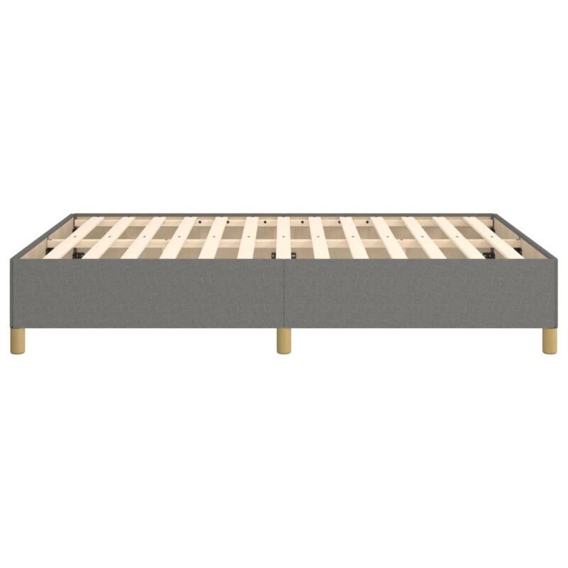 vidaXL Bed Frame Dark Gray 59.8"x79.9" Queen Fabric