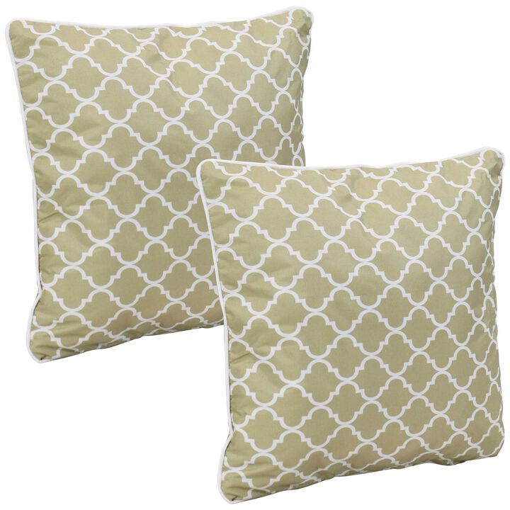 Sunnydaze Indoor/Outdoor Square Throw Pillow - 16 in