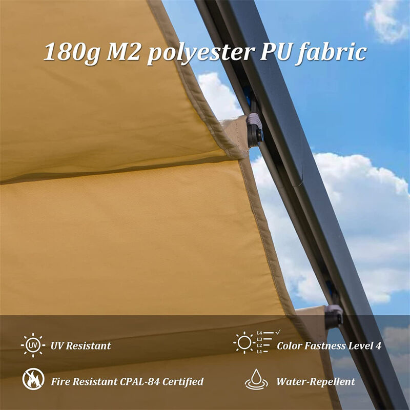 Aluminum Pergola Gazebo with Retractable Canopy