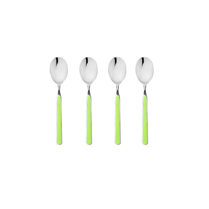 Fantasia 4-Piece Coffee Spoon Set in Acid Green