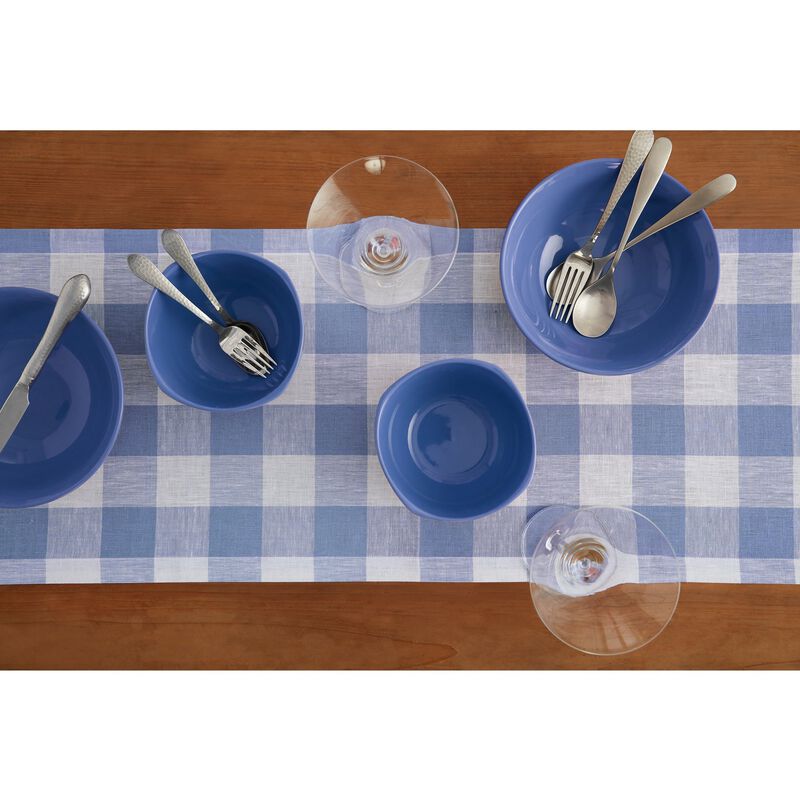 Solino Home 100% Pure Linen Table Runner | Buffalo Check