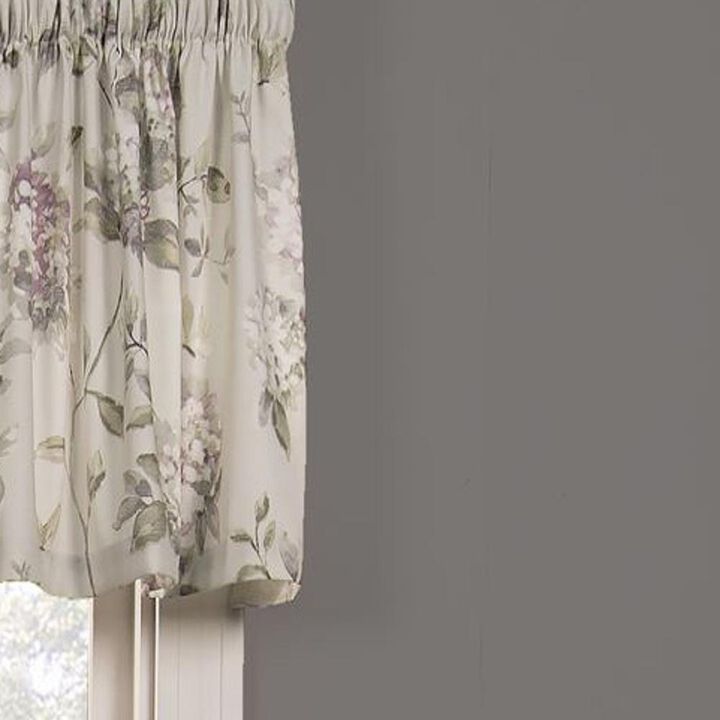 Ellis Curtain Abigail High Quality Water Proof Room Darkening Blackout Tailored Window Valance - 80 x 15", Lilac