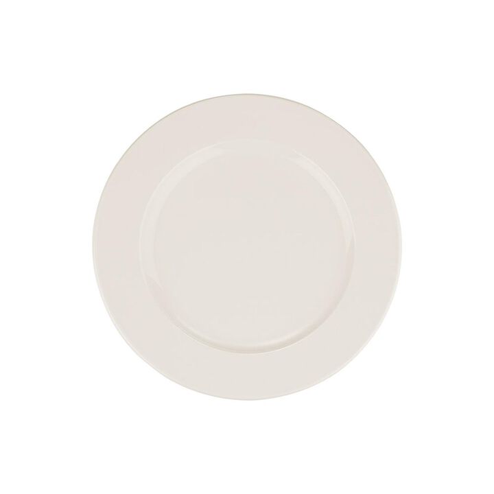 Banquet dia.7.5" Round Warm White Porcelain Plate (Set of 4)