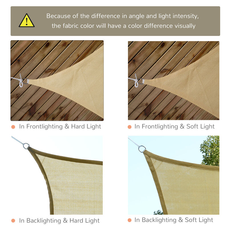 Sun Shade Sail Triangle Rectangle Square Outdoor Patio Canopy UV Top Shelter