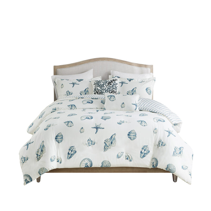 Gracie Mills Lane 3-Piece Seaside Serenity Duvet Cover Set