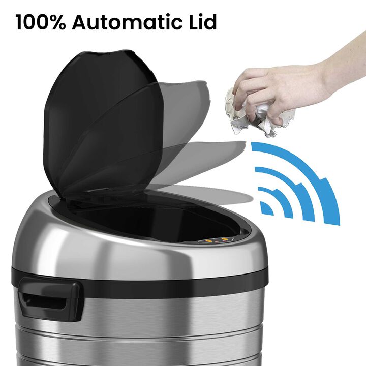 iTouchless 23 Gallon Large Sensor Trash Can with Wheels