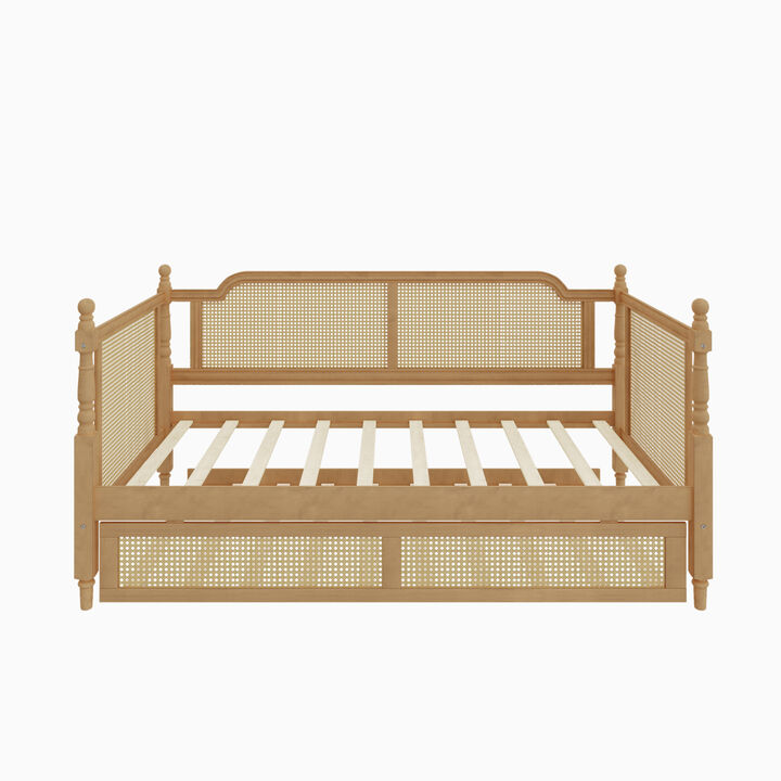 Merax Traditional Daybed with Trundle for Limited Space