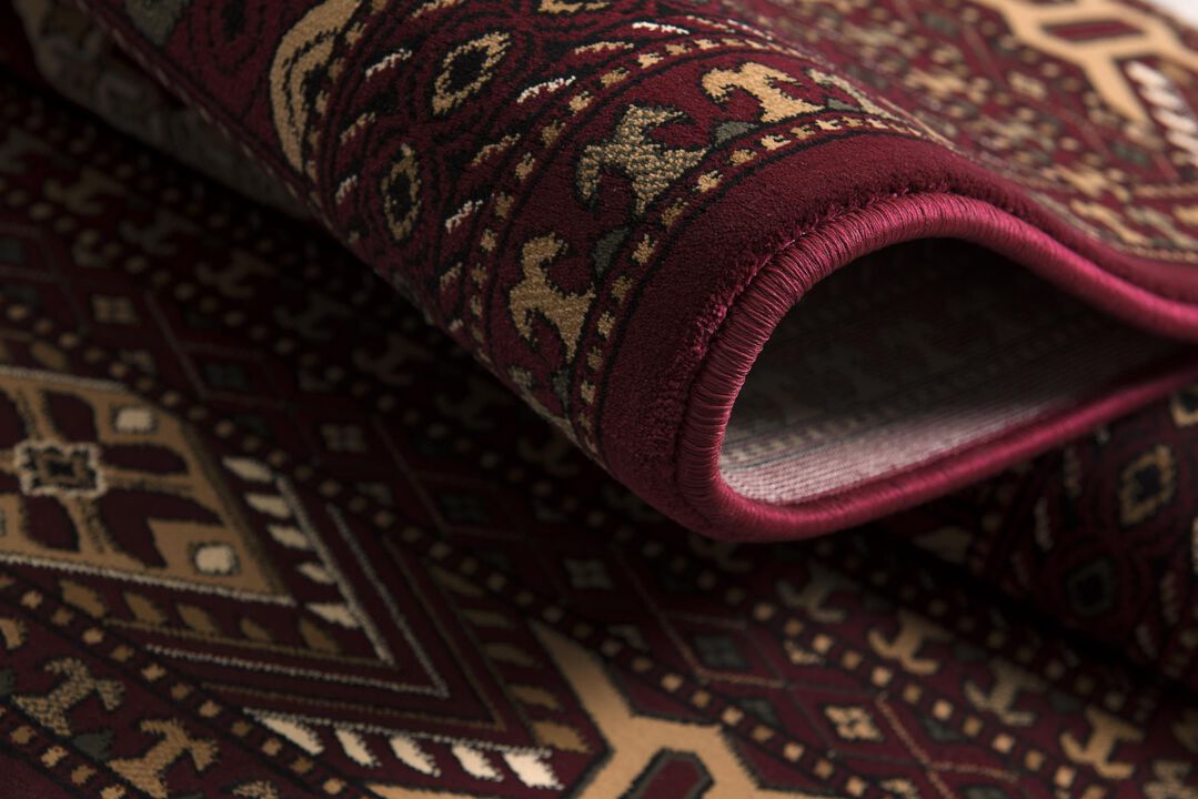 Majestic Traditional Persian Afghan Chobi Red Beige Indoor Area Rug