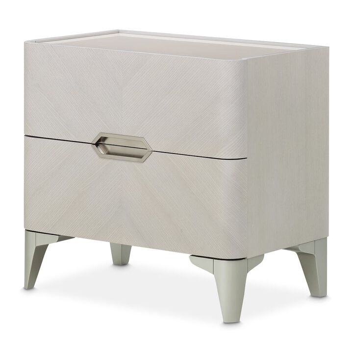 Michael Amini Penthouse Nightstand - Ash Gray