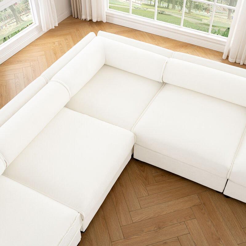 Merax Modern Modular Sectional Sofa with Storage