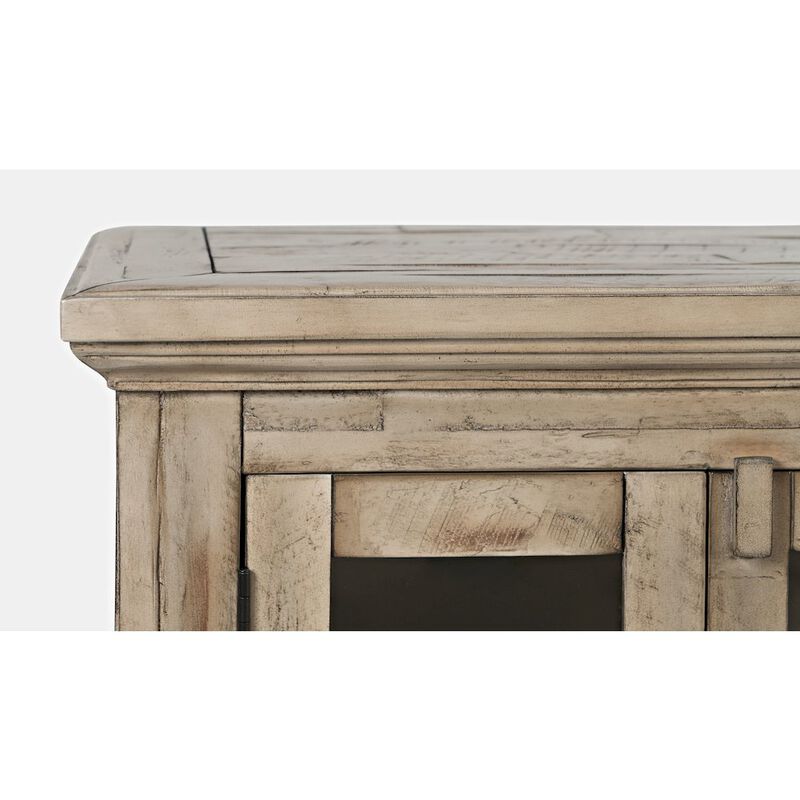 Jofran Rustic Shores 70 Coastal Distressed Acacia Six-Door Sideboard Cabinet