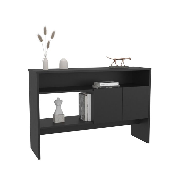 Salcha Console Table 31.8" H, with 2 Doors and 3 Shelves, White