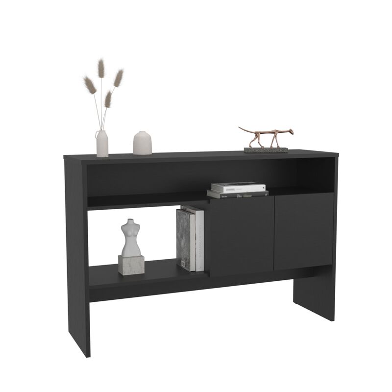 Salcha Console Table 31.8" H, with 2 Doors and 3 Shelves, White