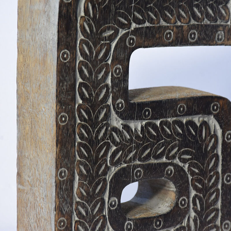 Vintage Gray Handmade Eco-Friendly "6" Numeric Number For Wall Mount & Table Top D�cor