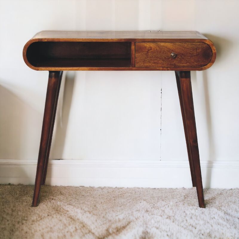 Artisan Furniture Chestnut London Open  1 Drawer Solid Wood Console