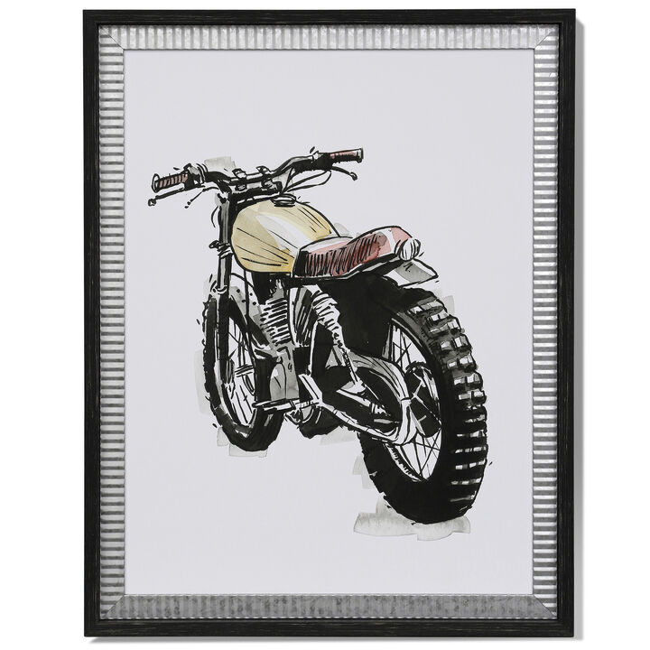Motorcycles In Ink III Framed Print