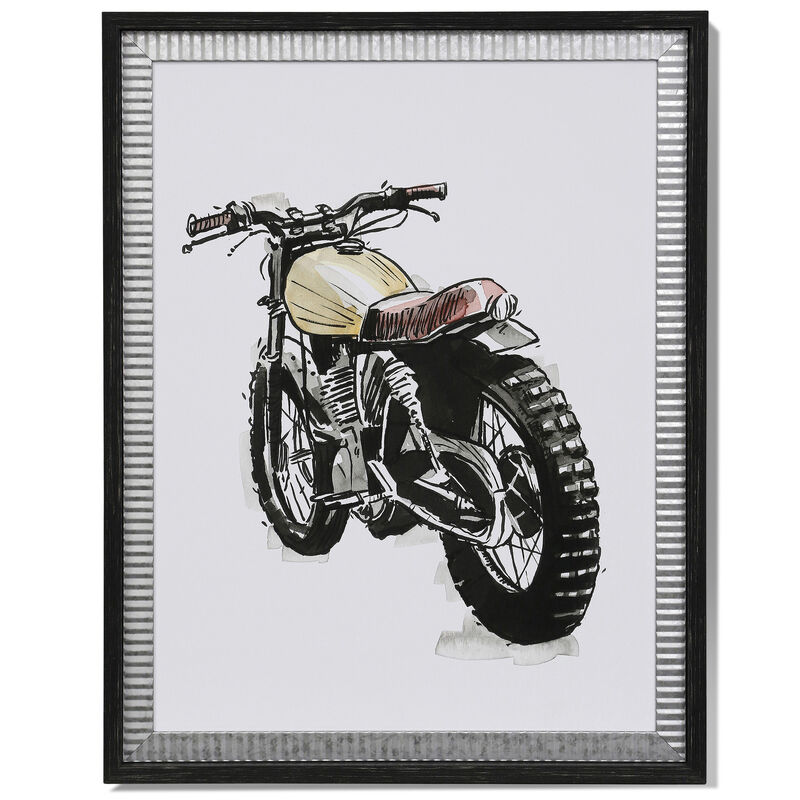 Motorcycles In Ink III Framed Print