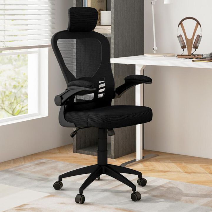 Hivvago Ergonomic Mesh Office Chair with Adjustable Height for Home Office-Black