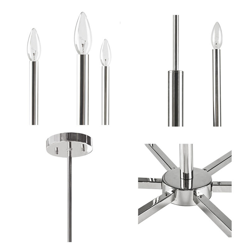 Renzetti 6-Light Contemporary Candelabra Style Chandelier