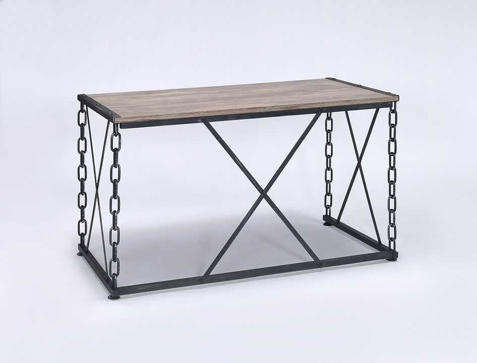 ACME Jodie Writing Desk(Same AC00905), Rustic Oak & Antique Black